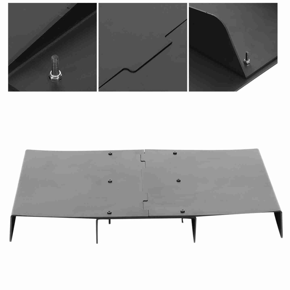 Universal Rear Bumper Diffuser 4 Fins Spoiler Protector - 555X485mm Black 9361361530676