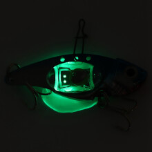 Unterwasser-LED-Metall-Köder 3D Fischlocke Pink, 80*26*10mm