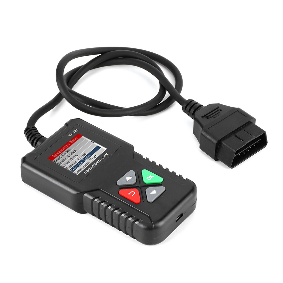 Ya101 Obdii/Eobd Diagnostic Scanner, Pvc, 4.8 X 2.6 X 0.8 In, Multi-Protocol 8481361533796
