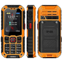 (Orange US Plug) UNIWA S9 Rugged IP68 Waterproof Phone - 4G Dual SIM with Flashlight