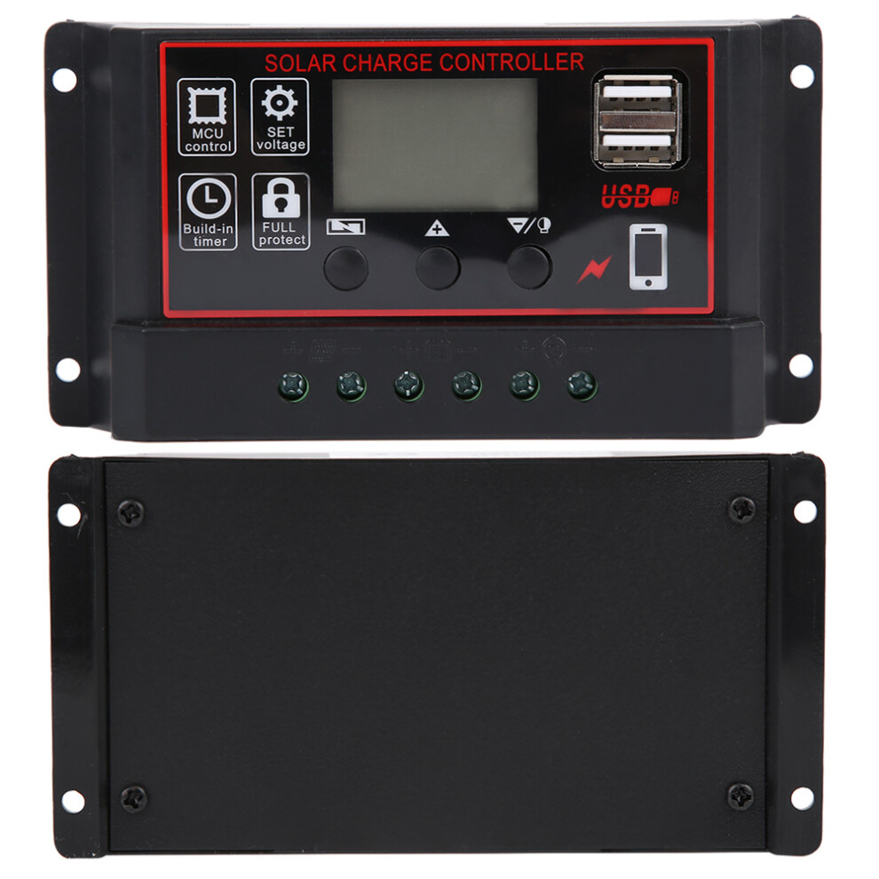 Solar Charge Controller 40A Usb 5V Digital Display Abs 13.6X7cm 8411361537180