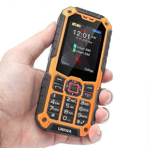 (Red EU Plug) UNIWA S9 Rugged IP68 Waterproof Phone - 4G Dual SIM with Flashlight 2
