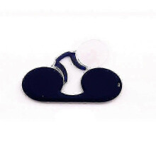 (Blue) Portable Soft Silicone Clip Nose Presbyopic Glasses Keychain Men And Women Reading Glasses Oval Glasses