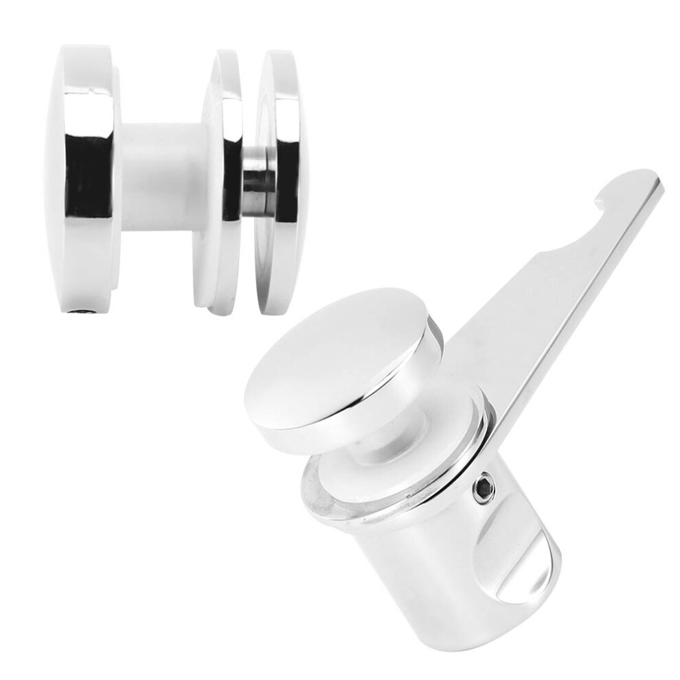 Glass Shower Door Lock - Matte Finish Durable Zinc Alloy 80Mm Secure Latch 8791361540411