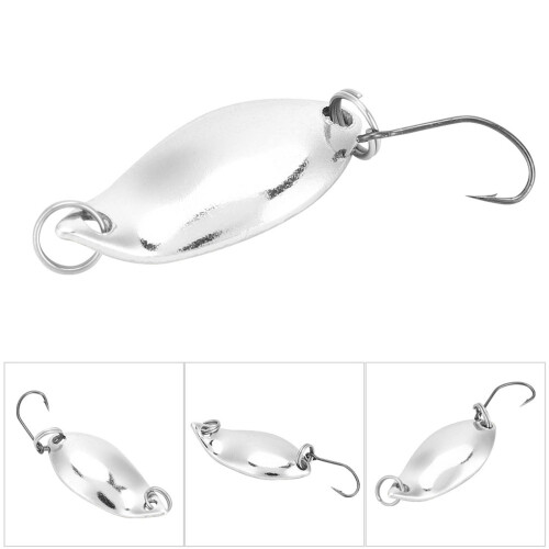 10 Stück Angelwobbler Köder Spoon Style Metall Künstliche Lockstoffe Silber 2,5 g 2