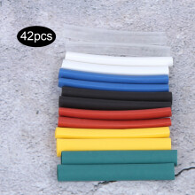 42Pcs Heat Shrink Tube Wire Wrap Sleeves 6/3mm Waterproof Data Cable Sheath Set