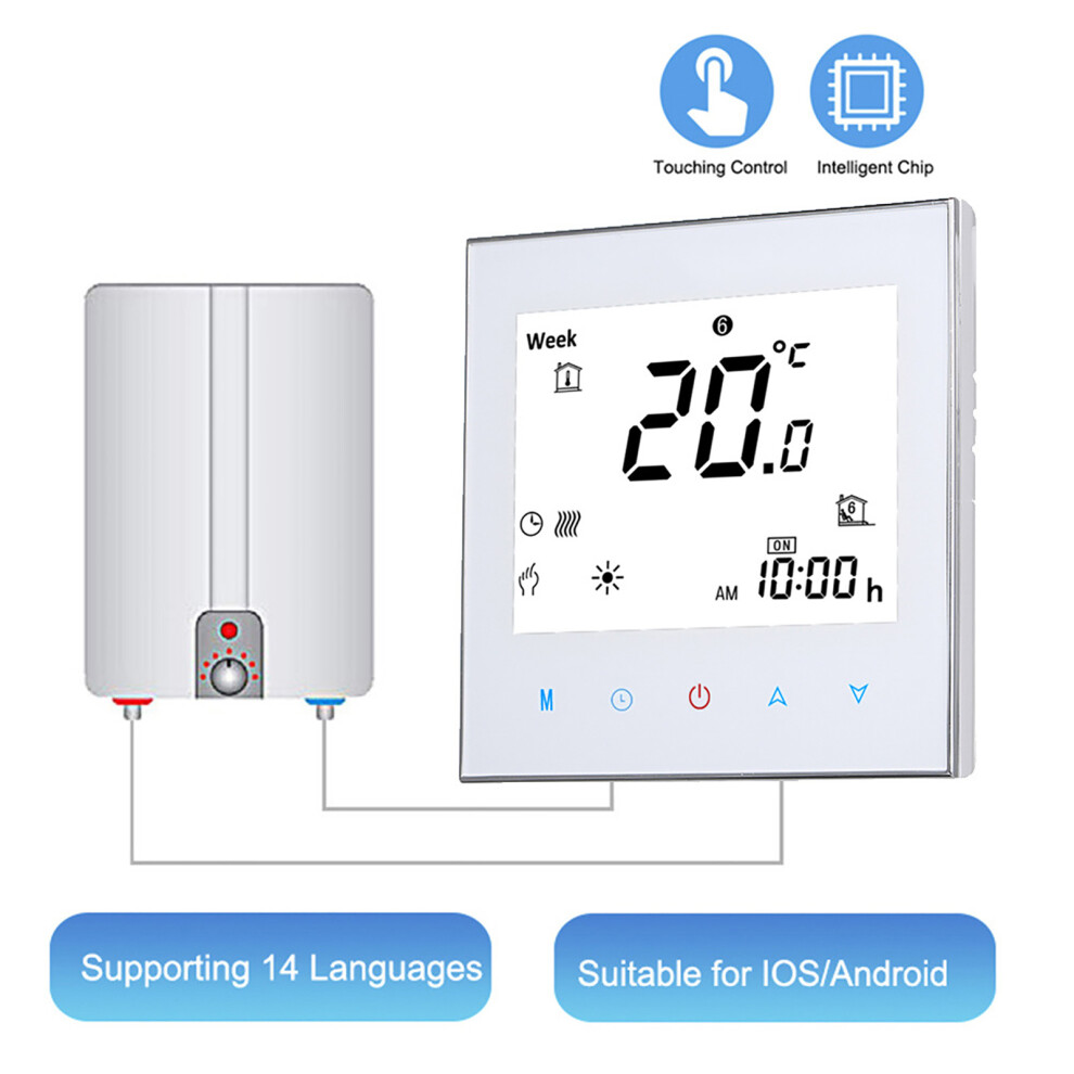 Lcd Display Heating Thermostat - Weekly Program Touch Control 5A Ac110â230V Black 7681361544278