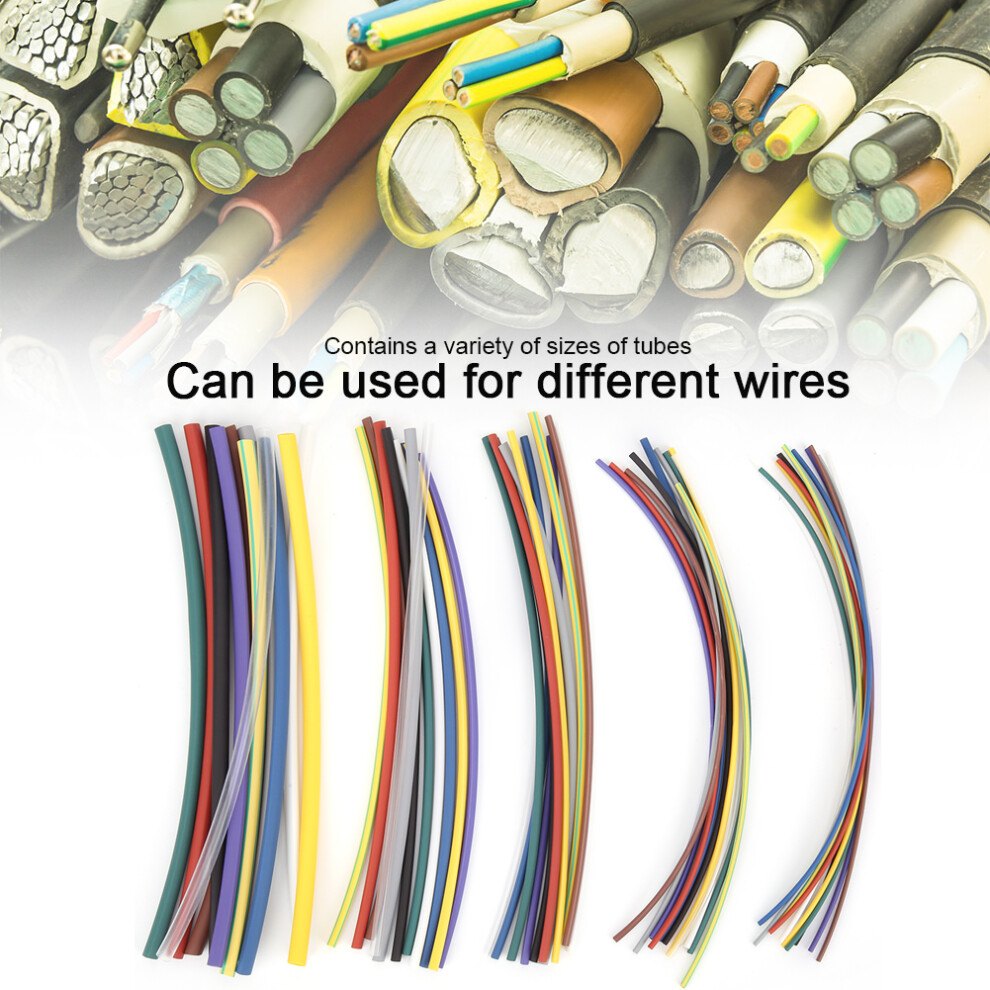 55Pcs Heat Shrink Tube Kit For Wiring Cable Sleeves Shrinkable Wire Wrap Diy 8771361544282
