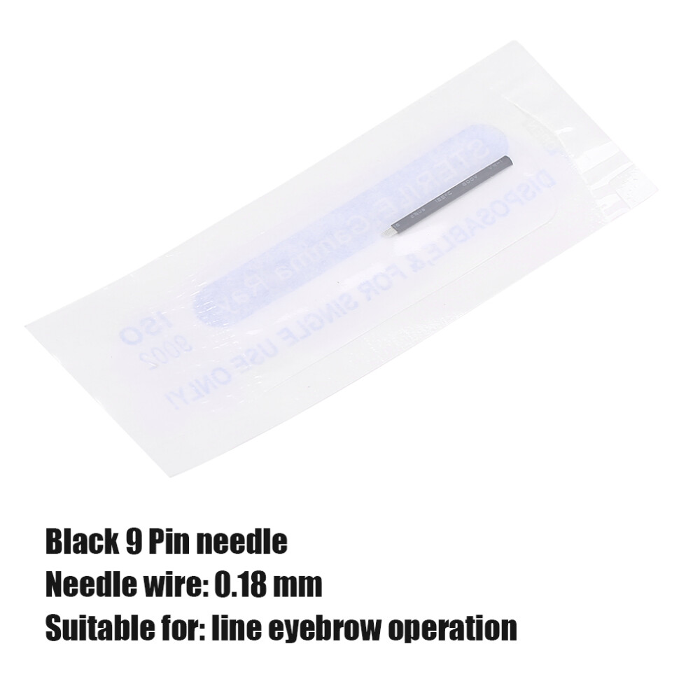 50pcs 0.18mm Microblading Needle Set for Eyebrow Tattoo Semi-permanent (9 Pin)
