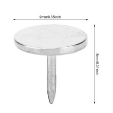 100 Stück Silber antike Flachkopfnägel für Polsterarbeiten 9x8mm