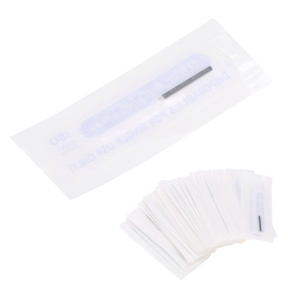 Microblading needles 0.18mm 50pcs - 12 Pin semi-permanent eyebrow