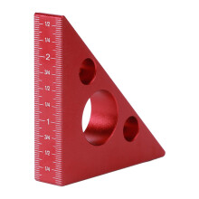 2 Zoll / 6 cm Aluminiumlegierung Rechtwinklige Dreieckslineal für Holzbearbeitung