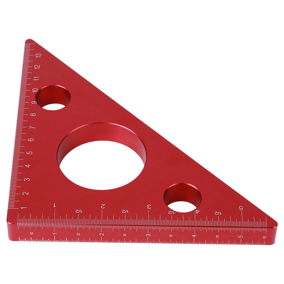 5In/13Cm Aluminum Alloy Right Angle Triangle Ruler For Woodworking 8791361546543