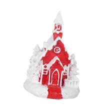 (6x5x9.5 cm, Single layer) Mini Christmas Snow House Decoration Crafts Xmas Ornament for Desk Kitchen Office 8x6x5 cm Double layer