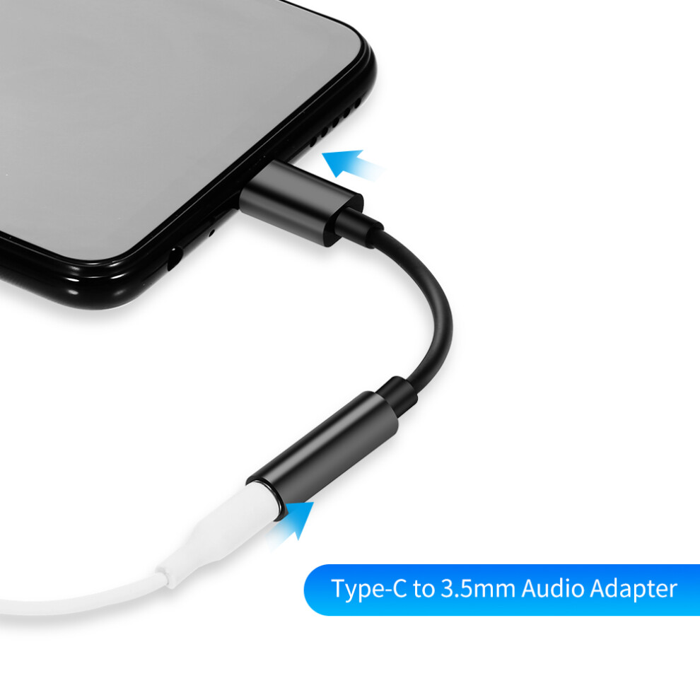 Type-C To 3.5Mm Aux Adapter Smartphone Audio Converter Male To Female Black 7901361548015
