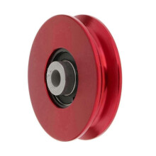 (75mm Red) Bearing Pulley Wheel Gym Accessory Universal for Cable Machine Gym Equipment 54mm Silver