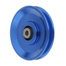 (105mm Blue) Bearing Pulley Wheel Gym Accessory Universal for Cable Machine Gym Equipment 54mm Silver