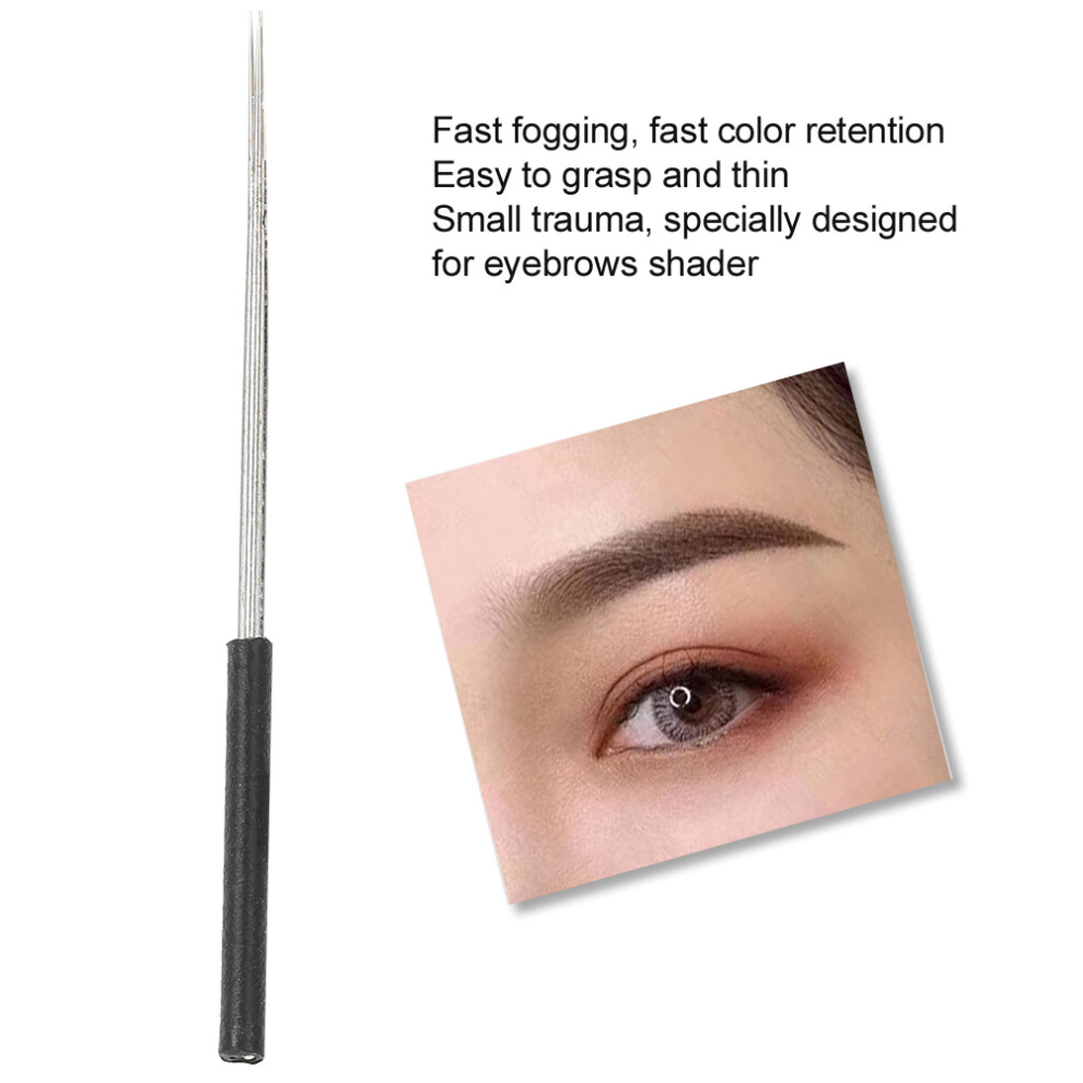 Lengthened Tattoo Needles 50pcs 3RL for Microblading Fast Eyebrow Coloring