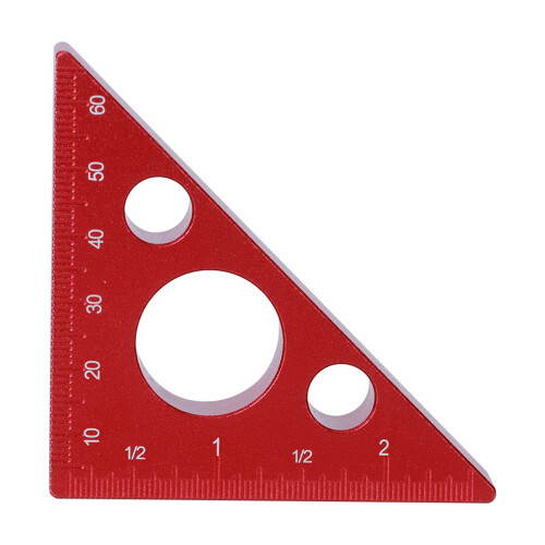Aluminum  Alloy 2in/6cm Angle Triangle Ruler - Precision Woodworking Tool HOT 1