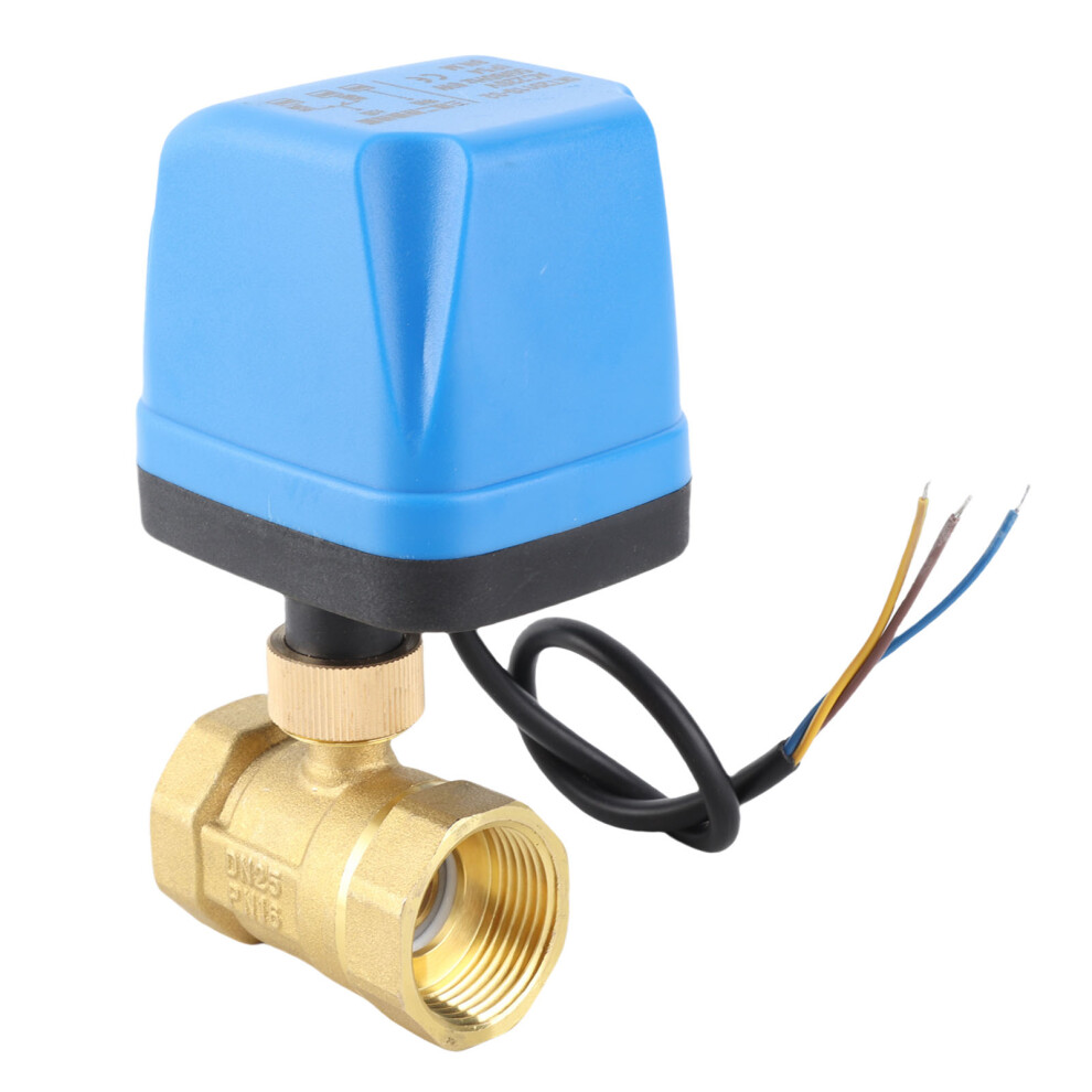 Electric 2-Way Ball Valve, 220V, Brass, G1/2-G1, Ip54 7601361553445