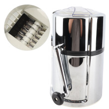 Portable Manual Ice Crusher – ABS Plating, Stainless Steel Blades, 16x13x26cm