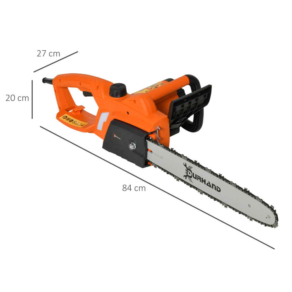 Aluminium Chainsaw 2000W with Double Brake Protection 40cm Blade Cover for Wood & Trees Orange-image-OPC-PMZ99FW-NEW