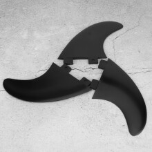 3pcs Black Nylon Plastic & Glass Fiber Surfboard Tail Fin Set for Surf Accessories