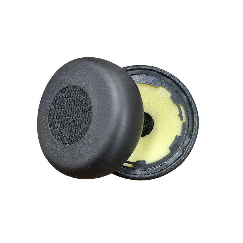 1 Pair Pu Protein Leather Ear Pads For Jabra Evolve 75 / 75+ / 75 Uc / 75Ms Black 7314280375288
