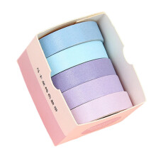 5Rolls Aesthetic Tape Decorative Tape Water Resistant-Macaron 1