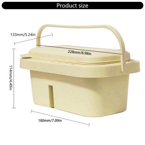 Multifunctional Paint Brush Basin Palette Box-Light yellow 1