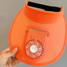 Slnečná clona s ventilátorom, slnečná čiapka 2 v 1 s USB dobíjacím ventilátorom, ľahká a priedušná tkanina s odvetrávaným vrchným