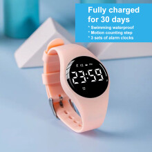 Fitness Tracker pre deti, počítadlo krokov s tichým vibračným alarmom a monitorovaním spánku, nie je potrebná žiadna aplikácia Vodotesné