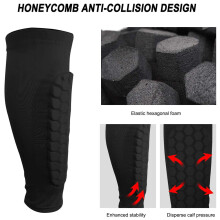 Parastinchi da calcio, design anti-collisione e antiscivolo in silicone, materiale di alta qualità, maniche protettive traspiranti e traspiranti per