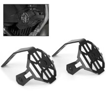 2 Stück CNC Aluminium Nebelscheinwerfer-Gitter für R1200GS F800, 70x80mm, schwarz