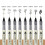 3/4/5/6/7/8 Pcs Liner Pen Set Art Markers For Comics-3A 2