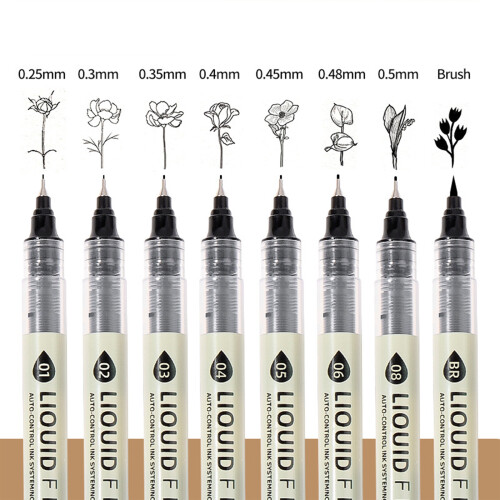 3/4/5/6/7/8 Pcs Liner Pen Set Art Markers For Comics-3A 1