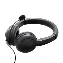 USB-Kabelgebundenes Headset mit Rauschunterdrückendem Mikrofon, Schwarz, 1,8 m