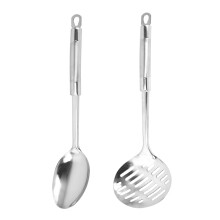 Set professionale per servire la pasta, utensili per spaghetti in acciaio inossidabile con manico lungo, impugnatura liscia e morbida per un utilizzo