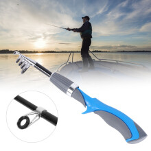 Ultraleichter Carbon Teleskopangel 1,2 m Blau Griff Tragbar