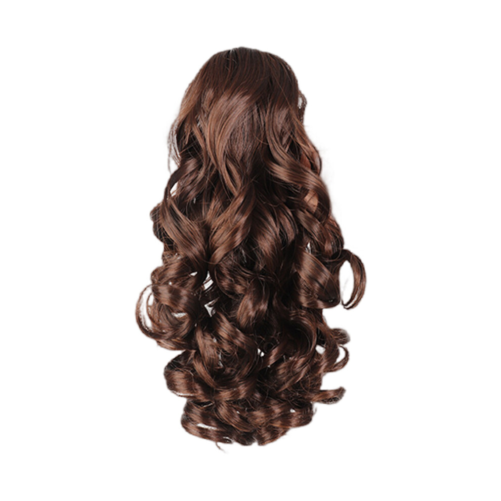 Unisex Synthetic Fiber Curls Ponytail Hairpiece Heat Resistant-233