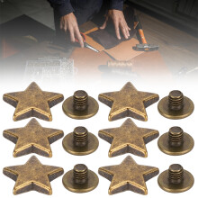 Sternförmiger Nieten-Set 12 mm Zinklegierung Kleidung Zubehör 50 Stück