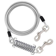(Silver) 300cm Dog Leash with Shock Absorbing Spring Heavy Duty Pet Traction Rope Walking Leash for Small Pet Dogs Escape Proof  Silver