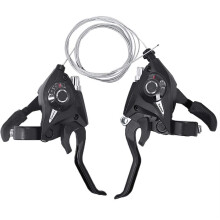 Bicycle Gear Shift,Bike Shifters MTB Mountain Bike Bicycle 3x7 Speed Derailleurs Shifter Brake Levers Compatible 21-23mm Mountain Bikes Shifter Brake