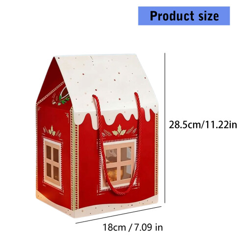 Feiertags-Papier-Cottage-Set, Geschenkbox,-Rosa 1Stk 1