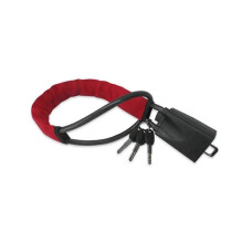 (Red) Steering Wheel Lock, Steering Wheel Lock Anti-Theft Device with Key, Car Lock Tool, Universal Lock Strap