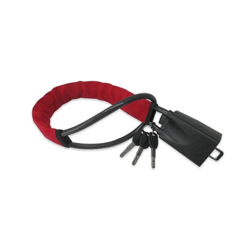 (Red) Steering Wheel Lock, Steering Wheel Lock Anti-Theft Device with Key, Car Lock Tool, Universal Lock Strap