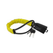 (Yellow) Steering Wheel Lock, Steering Wheel Lock Anti-Theft Device with Key, Car Lock Tool, Universal Lock Strap