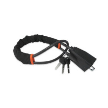 (Black) Steering Wheel Lock, Steering Wheel Lock Anti-Theft Device with Key, Car Lock Tool, Universal Lock Strap