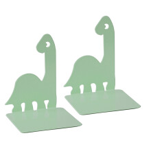 2 Pcs Dinosaur Book End Book Holders Decorative-Light Green