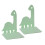 2 Pcs Dinosaur Book End Book Holders Decorative-Light Green 1